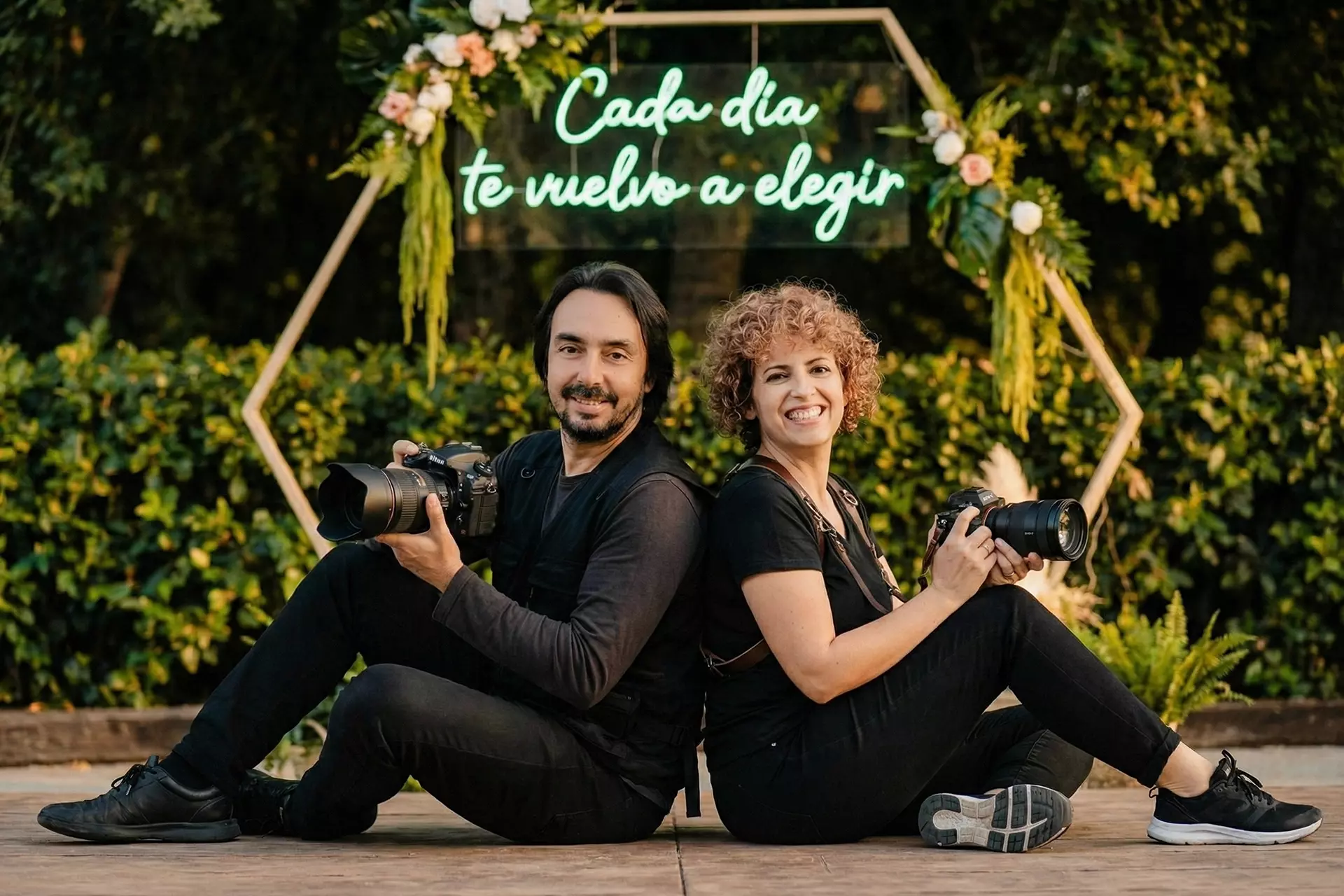 Pedro Volana y Rocío Sánchez, fotógrafos de bodas en Jaén, durante una boda real